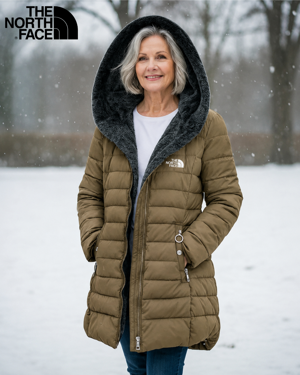 TNF - Fôret vattert kåpe med fleece